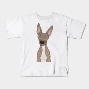 Cute fawn greyhound with white belly Kids T-Shirt